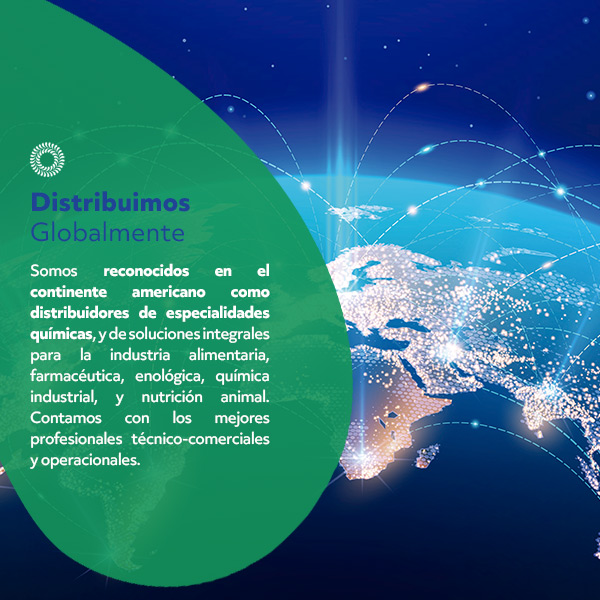 En Blumos distribuimos globalmente