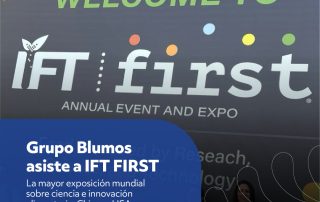 Representantes de Grupo Blumos en el evento IFT FIRST 2024 en Chicago, EE.UU.